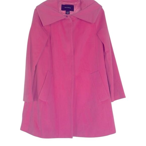 Pink Tartan Cotton Candy Pink Cashmere Wool Coat L - Picture 4 of 16